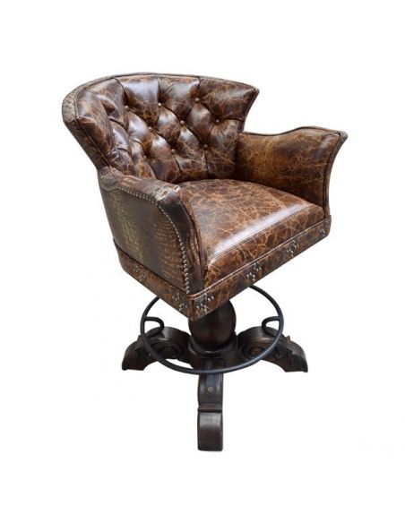 Unique Counter & Bar Stools Beautiful Surface of Earth Bar Stool from our handcrafted Wild West furniture collection. 7426