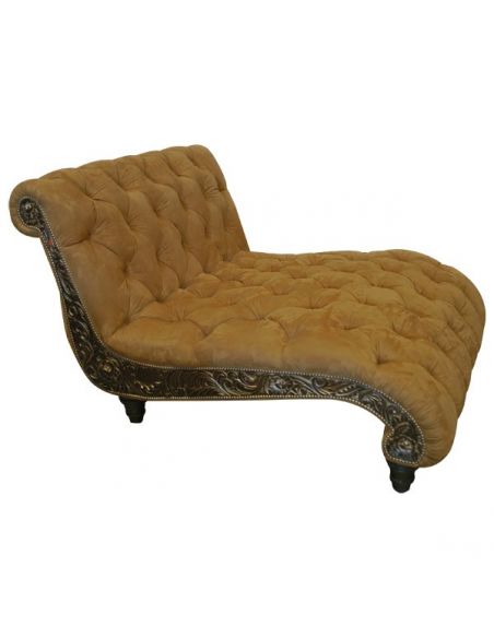 Elegant Golden Sunset Chaise Lounge from our handcrafted Wild West furniture collection. 7427