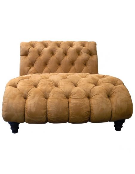 SETTEES, CHAISE, BENCHES Elegant Golden Sunset Chaise Lounge from our handcrafted Wild West furniture collection. 7427