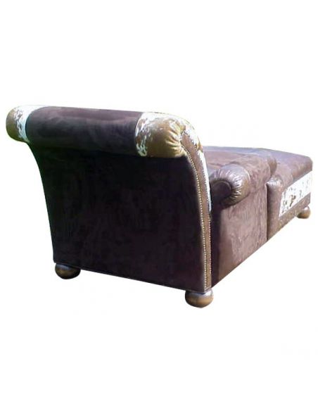 Cowhide chaise online lounge