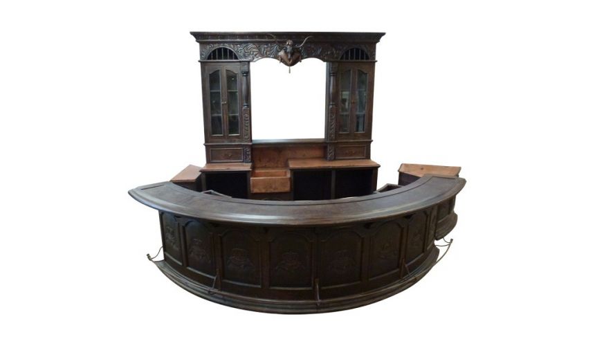 Upscale Bar Furniture High End Western Styled Bar Lorenzo from our handcrafted Wild West furniture collection. 7439