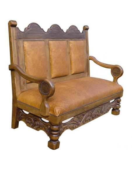 High End Marigold Full Bench from our handcrafted Wild West furniture collection. 7440