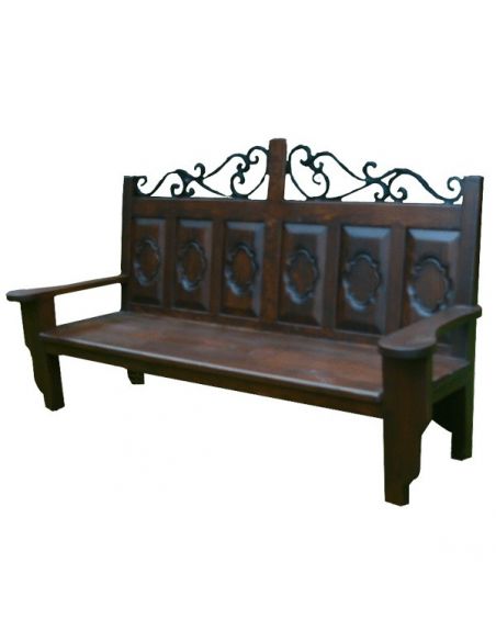 High End Wooden Bench Settee Porfirio from our handcrafted Wild West furniture collection. 7441