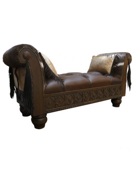Elegant Plush Dark Hickory Colored Chair from our handcrafted Wild West furniture collection. 7442