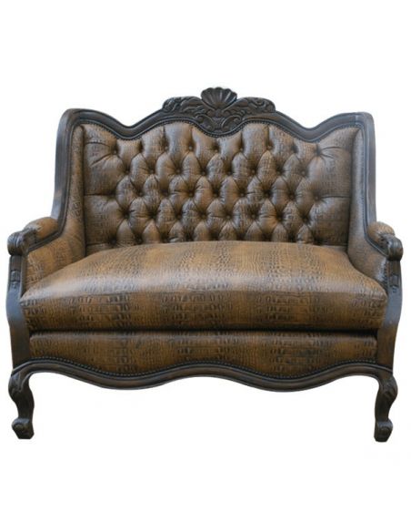 Luxurious Mariano Western Settee from our handcrafted Wild West furniture collection. 7444