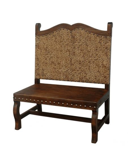 Elegant Golden Sun Rays Bench from our handcrafted Wild West furniture collection. 7446