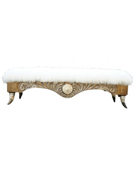 Luxurious Western Blizzard Bench from our handcrafted Wild West furniture collection. 7451