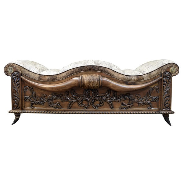 SETTEES, CHAISE, BENCHES Beautifully Designed Plush Bench Carmelita from our handcrafted Wild West furniture collection. 7452