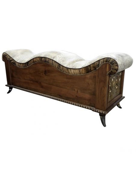 SETTEES, CHAISE, BENCHES Beautifully Designed Plush Bench Carmelita from our handcrafted Wild West furniture collection. 7452