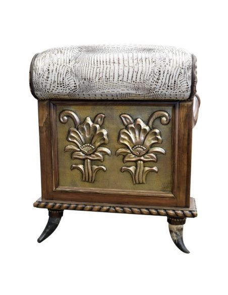 SETTEES, CHAISE, BENCHES Beautifully Designed Plush Bench Carmelita from our handcrafted Wild West furniture collection. 7452