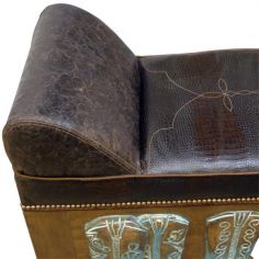 SETTEES, CHAISE, BENCHES High End J.Kurczyn Designed Bench Vidal from our handcrafted Wild West furniture collection.7453 2