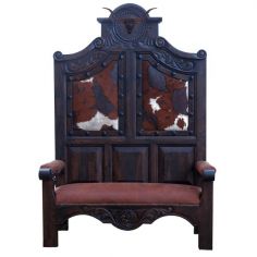 SETTEES, CHAISE, BENCHES High End Ranch Cattle Bench from our handcrafted Wild West furniture collection. 7454