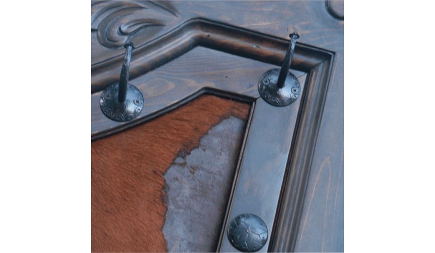 SETTEES, CHAISE, BENCHES High End Ranch Cattle Bench from our handcrafted Wild West furniture collection. 7454