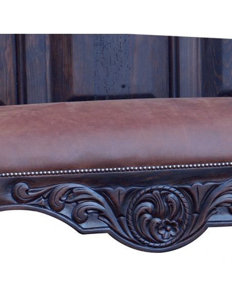SETTEES, CHAISE, BENCHES High End Ranch Cattle Bench from our handcrafted Wild West furniture collection. 7454
