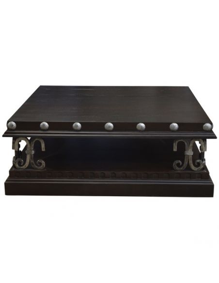 Rectangular and Square Coffee Tables Deluxe Sleek and Dark Coffee Table Cristos from our handcrafted Wild West furniture coll...