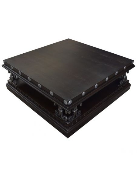 Rectangular and Square Coffee Tables Deluxe Sleek and Dark Coffee Table Cristos from our handcrafted Wild West furniture coll...