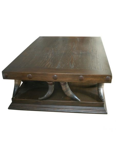 Rectangular and Square Coffee Tables High End Rustic Western Table Renato from our handcrafted Wild West furniture collection...