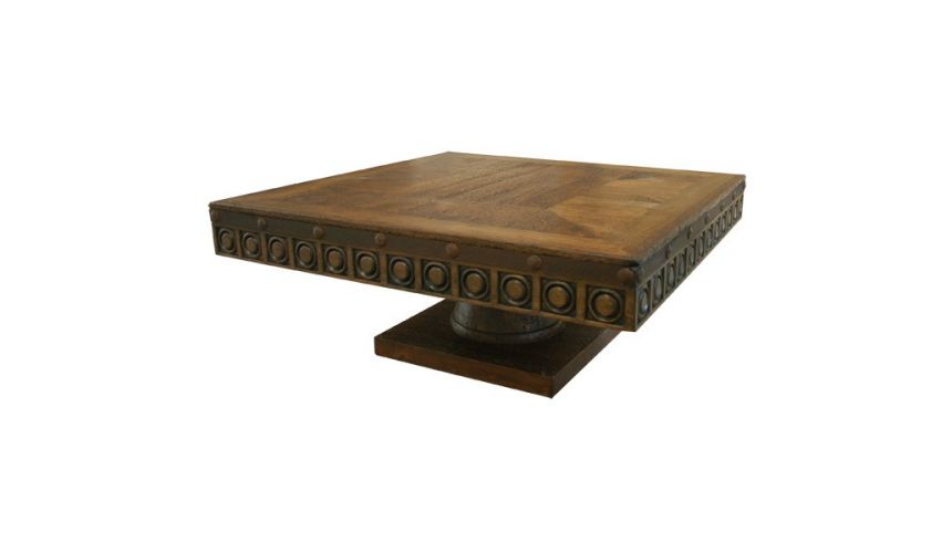 Rectangular and Square Coffee Tables Circle-Detailed Coffee Table Clodovea from our handcrafted Wild West furniture collectio...