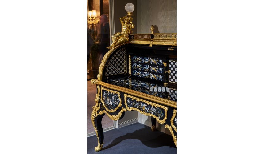 Furniture Masterpieces Artist Rendition of Nature Inlaid Drop Front Desk from our furniture showpiece collection. 7317