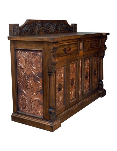 Console & Sofa Tables Lavishly Detailed Caramel Colored Cabinet from our handcrafted Wild West furniture collection. 7468