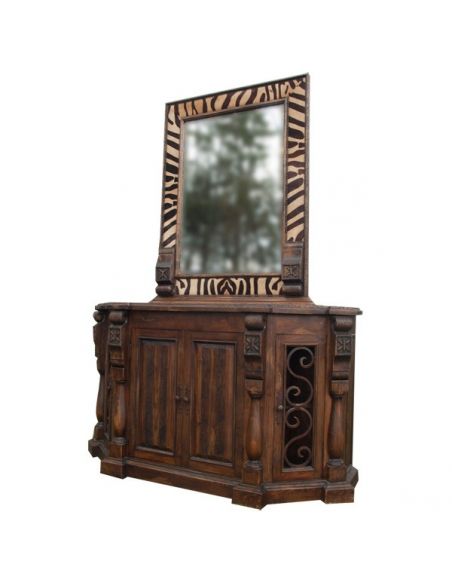 Dressing Vanities & Furnishings High End African Safari Mirror and Vanity from our handcrafted Wild West furniture collection...