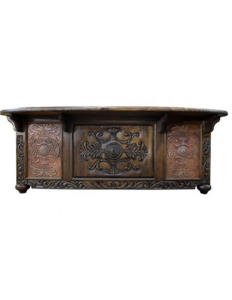 High End Intricately Carved Desk Angelina from our handcrafted Wild West furniture collection. 7472