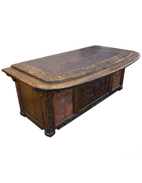 Executive Desks High End Intricately Carved Desk Angelina from our handcrafted Wild West furniture collection. 7472