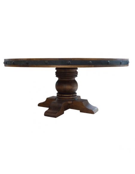 Dining Tables Classic Wooden Round Table Bartoli from our handcrafted Wild West furniture collection. 7475