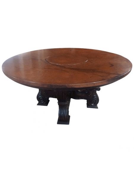 Classic High End Round Table Rivera from our handcrafted Wild West furniture collection. 7476