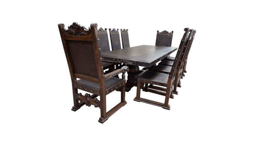 Dining Tables High End Rustic In the Shadows Dining Set from our handcrafted Wild West furniture collection. 7478
