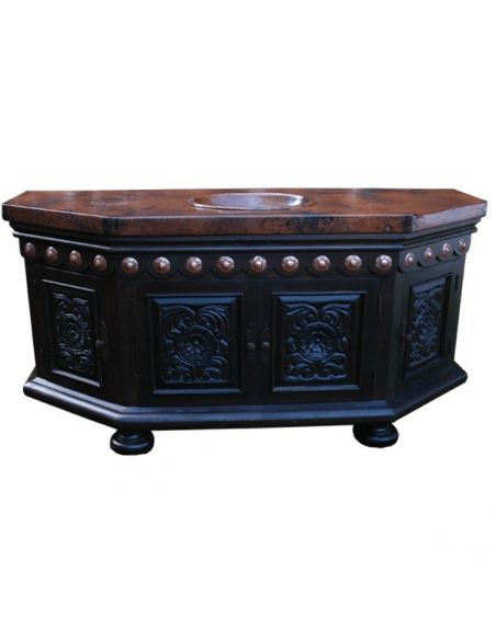 Gorgeous Dark and Rustic Vanity from our handcrafted Wild West furniture collection. 7483