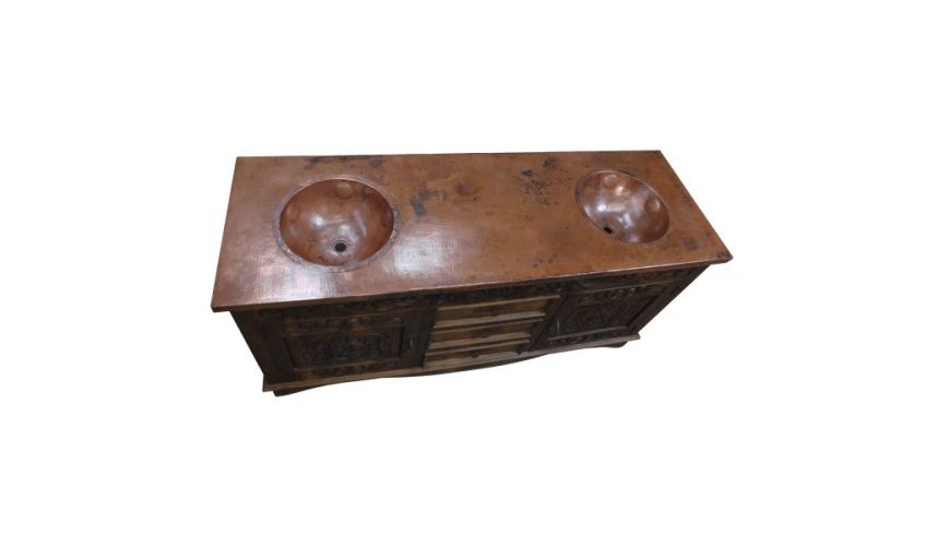 Dressing Vanities & Furnishings Elegantly Detailed Vanity in Pinero Wood from our handcrafted Wild West furniture collection....