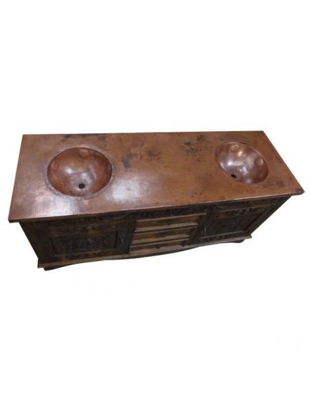 Dressing Vanities & Furnishings Elegantly Detailed Vanity in Pinero Wood from our handcrafted Wild West furniture collection....