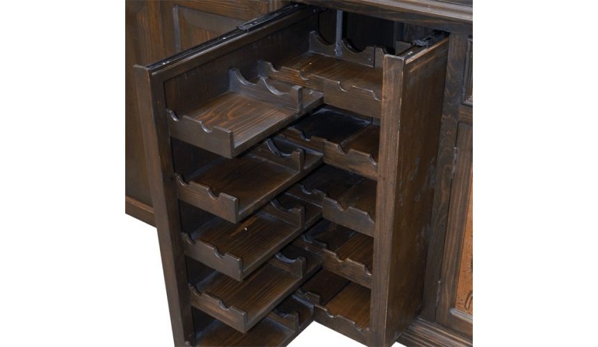 Entertainment Centers, TV Consoles, Pop Ups High End Dark and Bronzed TV Unit from our handcrafted Wild West furniture collec...