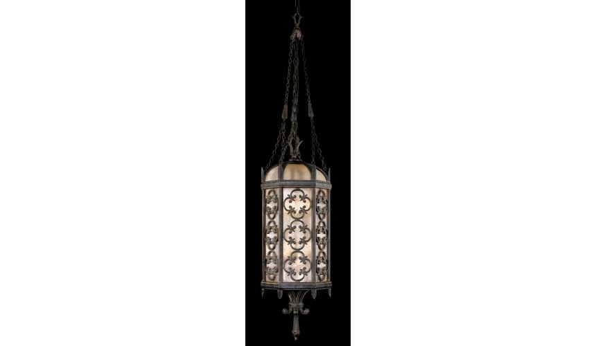 Lighting Large lantern in stylized quatrefoil design
