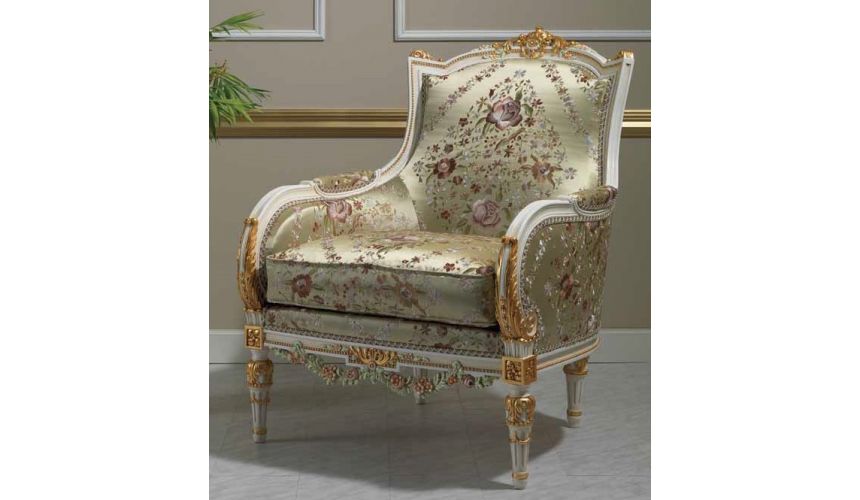 SOFA, COUCH & LOVESEAT Deluxe Platinum and Golden Sofa from our European hand painted furniture collection. 7094