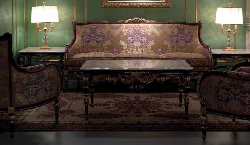 SOFA, COUCH & LOVESEAT Deluxe Platinum and Golden Sofa from our European hand painted furniture collection. 7094