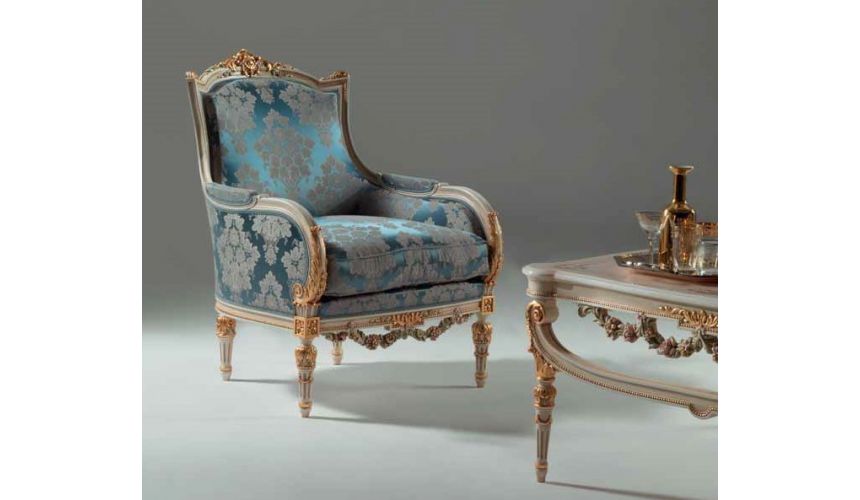 SOFA, COUCH & LOVESEAT Deluxe Platinum and Golden Sofa from our European hand painted furniture collection. 7094