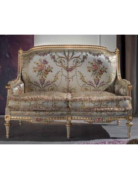Luxurious Golden Pearl Sofa from our European hand painted furniture collection. 7232