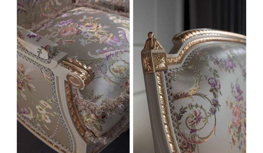 SOFA, COUCH & LOVESEAT Luxurious Golden Pearl Sofa from our European hand painted furniture collection. 7232
