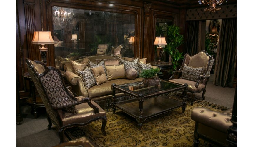 Luxury Leather & Upholstered Furniture A elegant sofa and chairs with exceptional style and design.