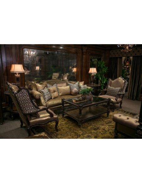 A elegant sofa and chairs with exceptional style and design.
