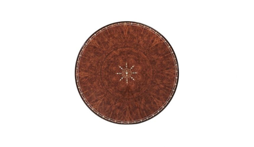 Dining Tables Exquisite White Floral Mahogany Table