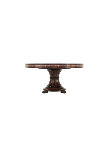 Dining Tables Exquisite White Floral Mahogany Table