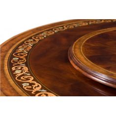 Dining Tables Luxurious Swirled Mahogany and Patterned Dining Table 2