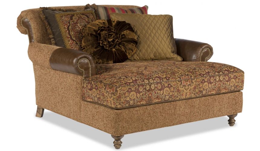 Western Furniture Oversized brown chaise