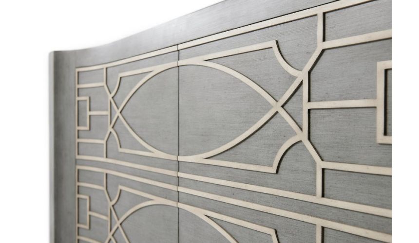 Breakfronts & China Cabinets High End and Sleek Stone Shaded Cabinet