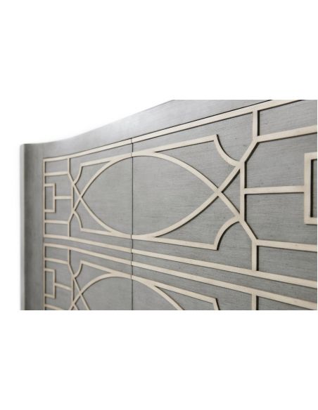 Breakfronts & China Cabinets High End and Sleek Stone Shaded Cabinet