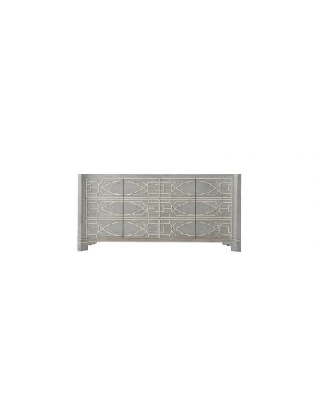 Breakfronts & China Cabinets High End and Sleek Stone Shaded Cabinet