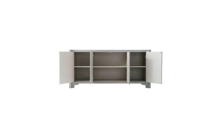 Breakfronts & China Cabinets High End and Sleek Stone Shaded Cabinet